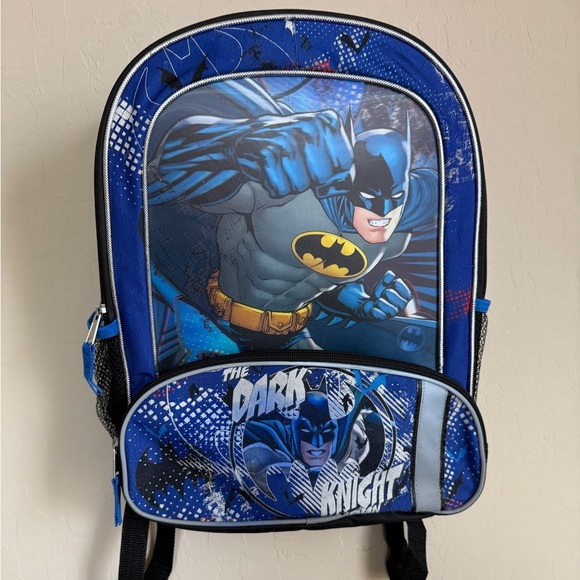 Batman Senior Backpack Full Size Kid Cartoon DC Character Blue Black Hologram - Picture 1 of 12